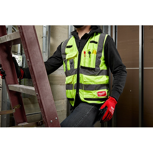 Chaleco de seguridad naranja de alto rendimiento y alta visibilidad Clase 2: L/XL (CSA)