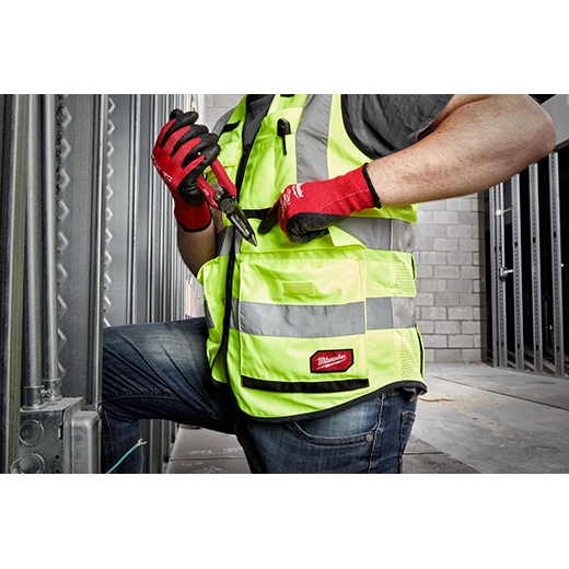 Chaleco de seguridad naranja de alto rendimiento y alta visibilidad Clase 2: L/XL (CSA)