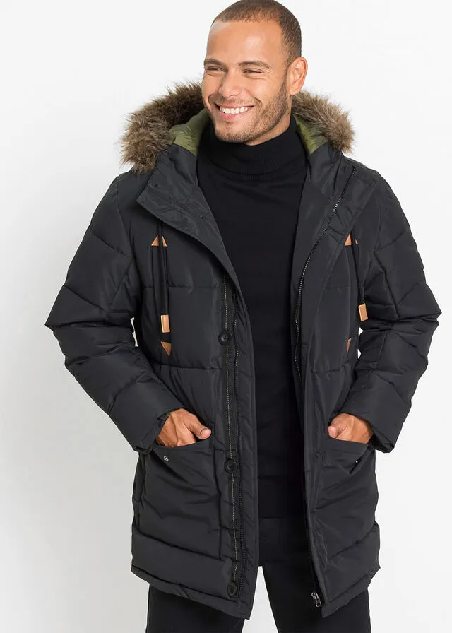 Chaqueta de invierno con capucha Negro