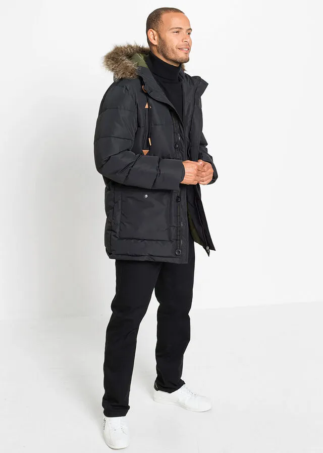 Chaqueta de invierno con capucha Negro