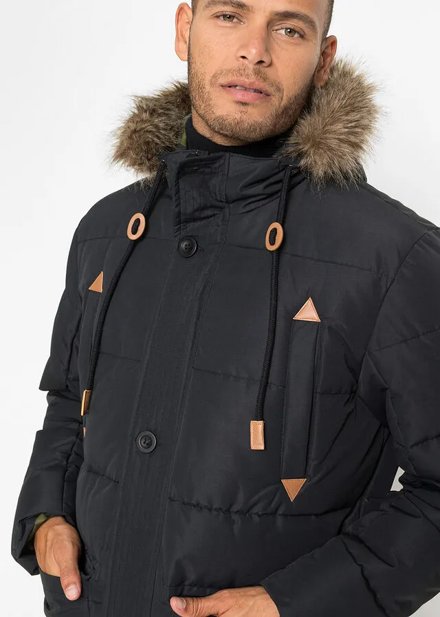 Chaqueta de invierno con capucha Negro