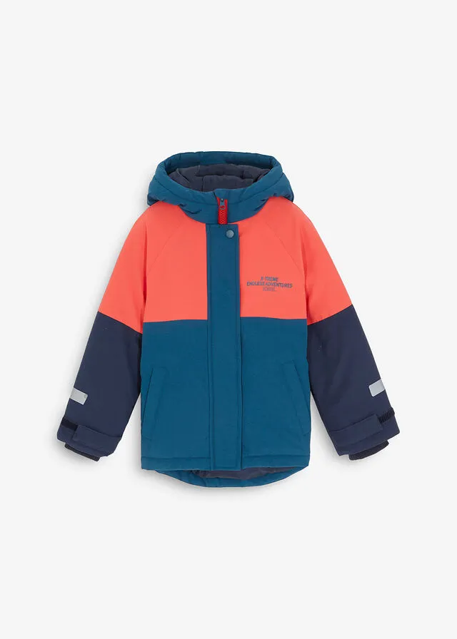 CHAQUETA DE INVIERNO DE NIñA EN BLOQUES DE COLOR QUISQUILLAAZUL MARINOAZUL PETRóLEO