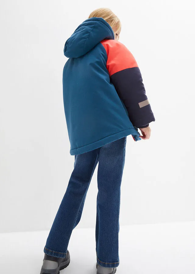 CHAQUETA DE INVIERNO DE NIñA EN BLOQUES DE COLOR QUISQUILLAAZUL MARINOAZUL PETRóLEO