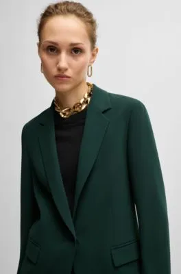 Chaqueta regular fit en crepé resistente a las arrugas