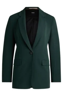 Chaqueta regular fit en crepé resistente a las arrugas