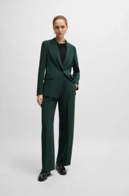Chaqueta regular fit en crepé resistente a las arrugas