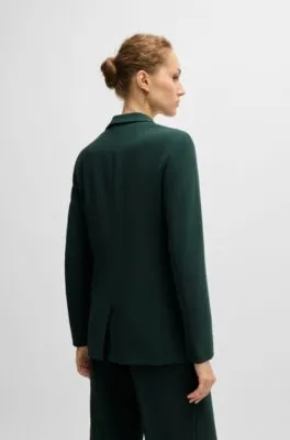 Chaqueta regular fit en crepé resistente a las arrugas