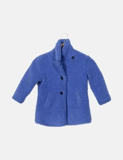 CKS Abrigo azul pelo rizado sintético