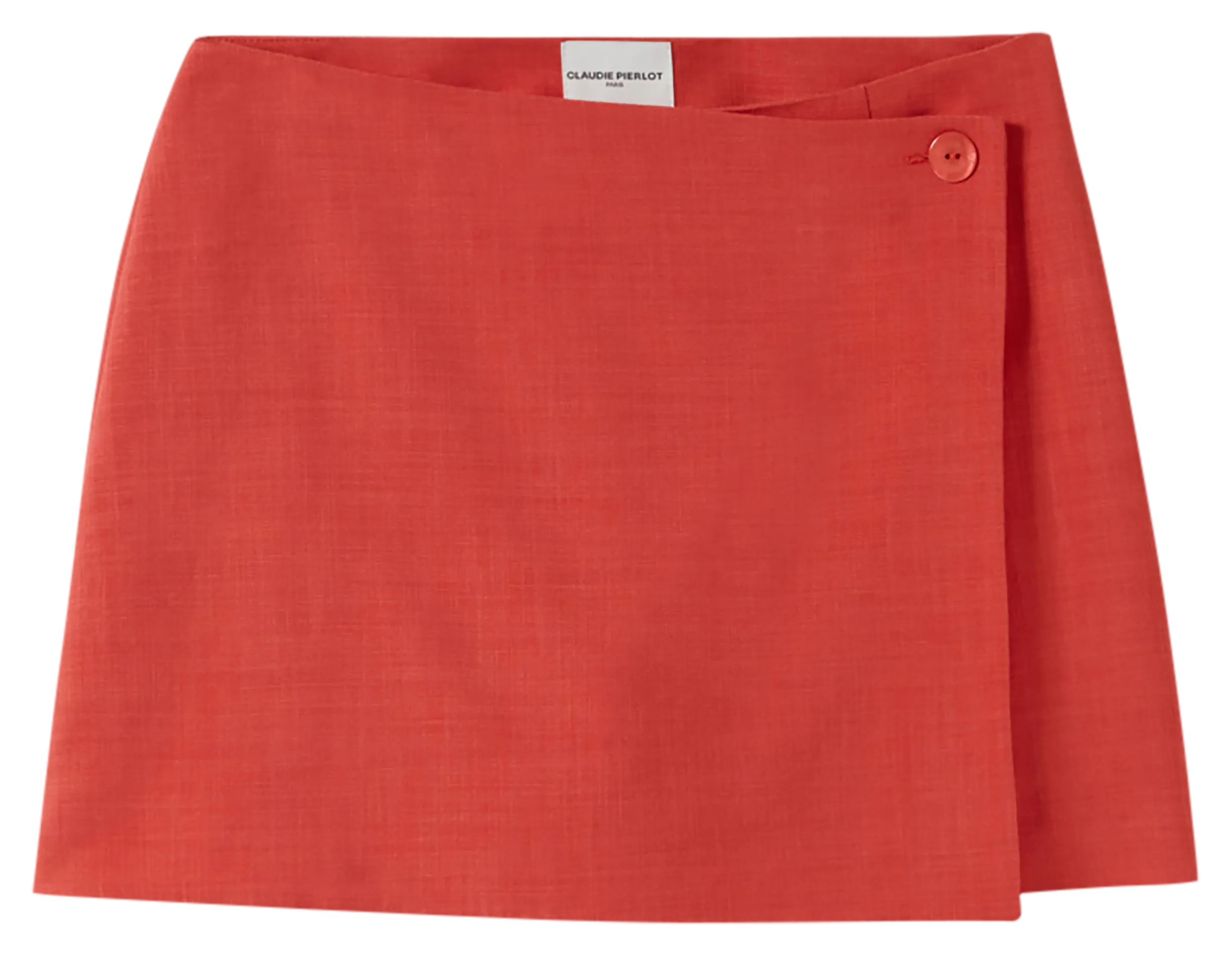 CLAUDIE PIERLOT Minifalda cruzada en rojo
