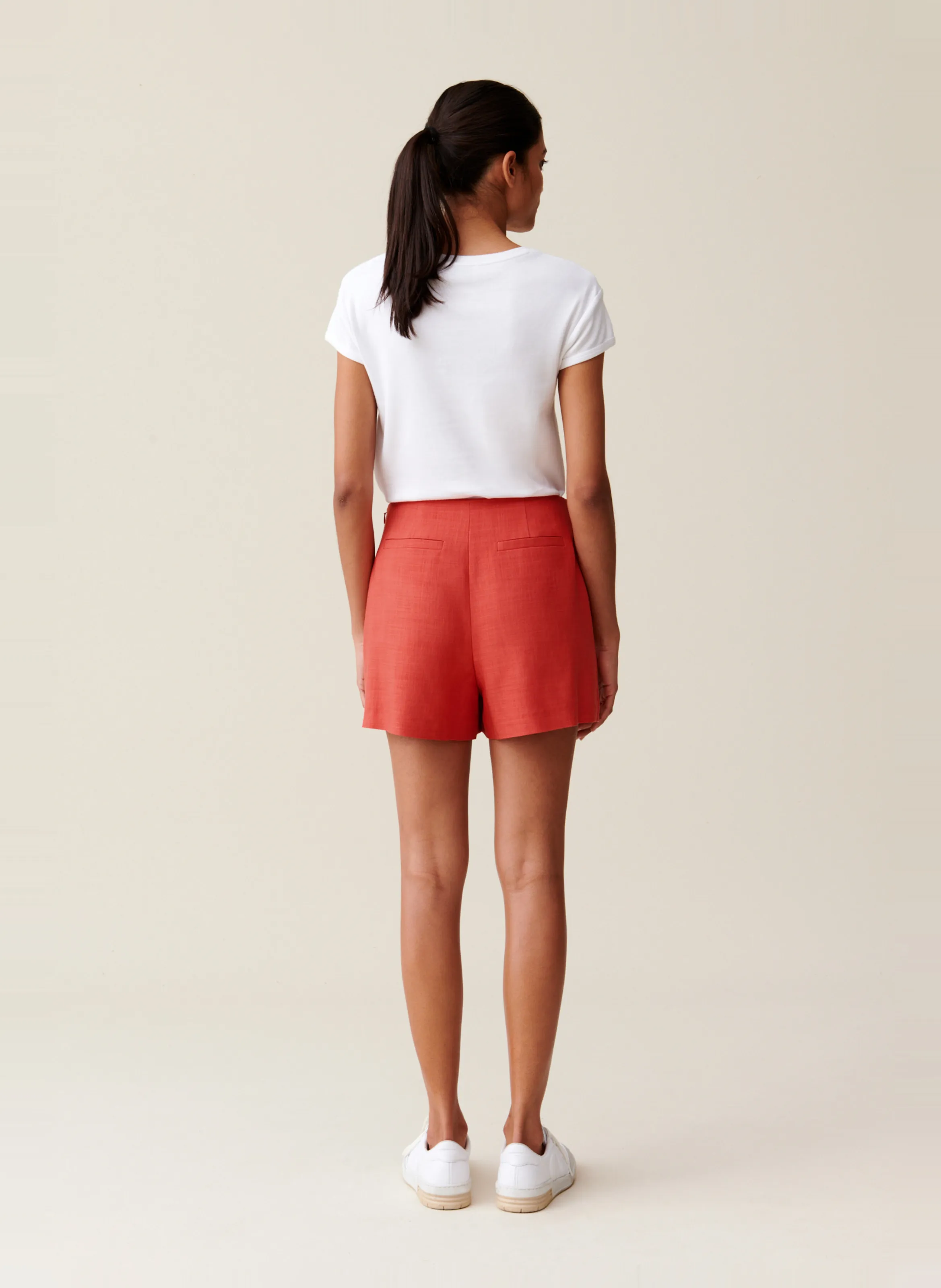 CLAUDIE PIERLOT Minifalda cruzada en rojo