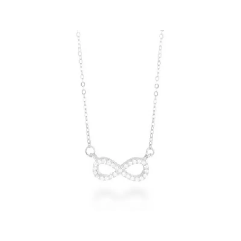 Colgante Plata Infinito con Zirconitas blancas