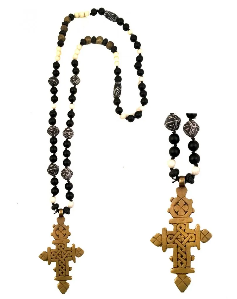 COLLARES PIEDRAS ETNICOS  CCON CRUCES TUAREG