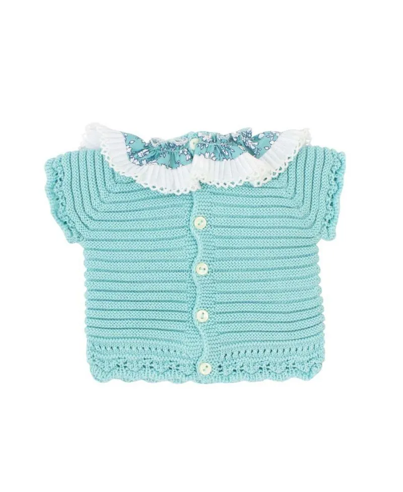 Conjunto Dos Piezas Carmen Taberner Bebé Flores Verde