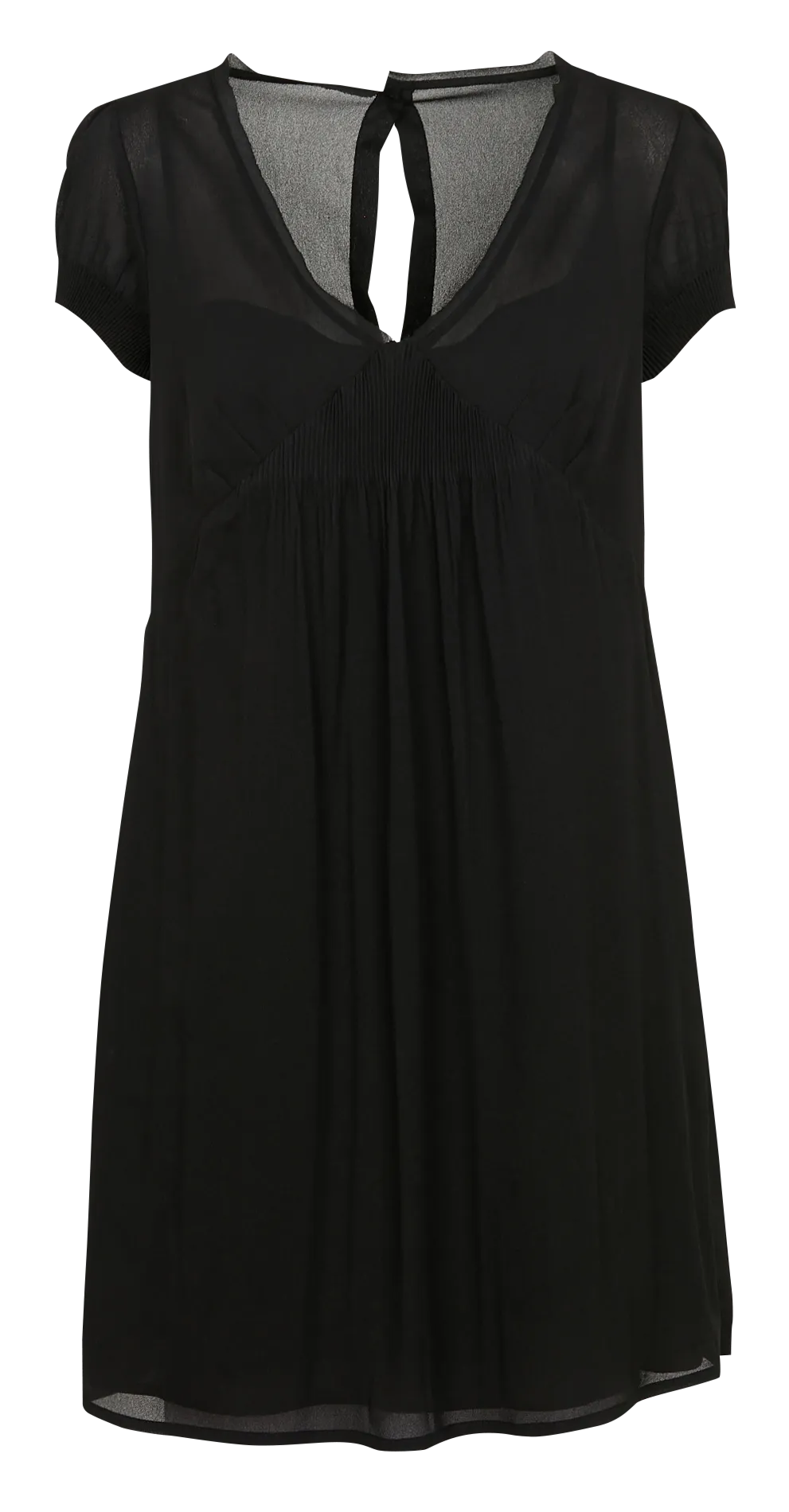 COTELAC Vestido corto plisado en negro