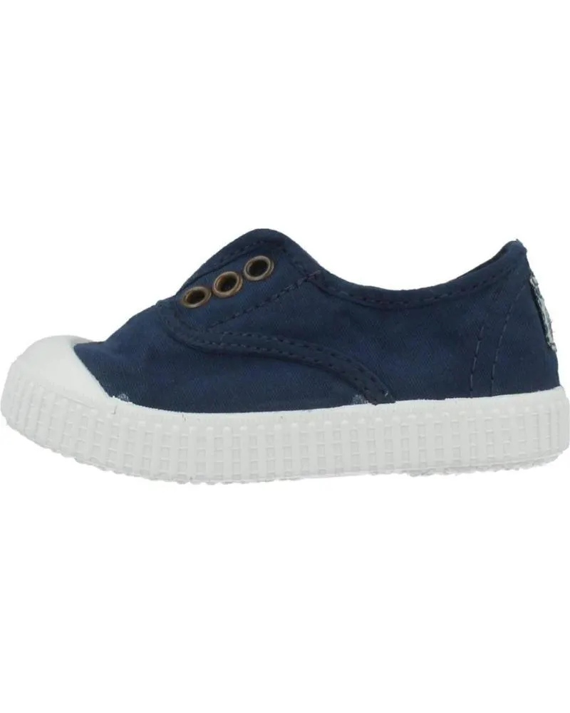 Deportivas de Niña y Niño VICTORIA 1915 INGLESA LONA ELASTICO MARINO AZUL