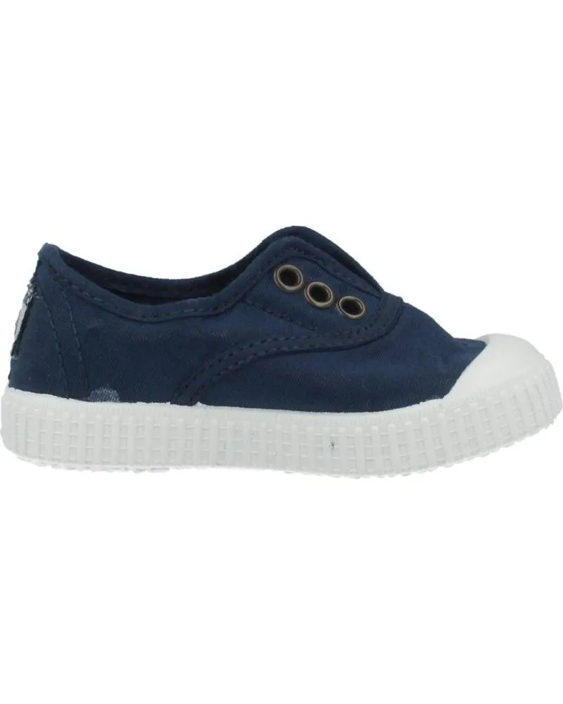 Deportivas de Niña y Niño VICTORIA 1915 INGLESA LONA ELASTICO MARINO AZUL