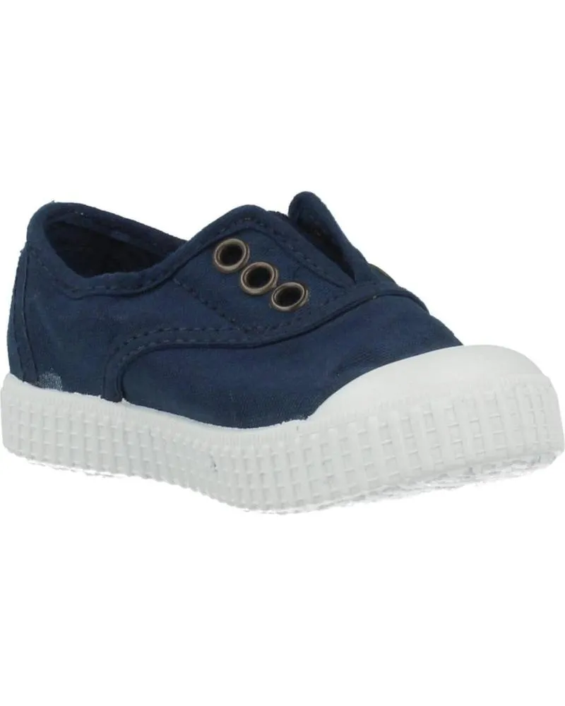 Deportivas de Niña y Niño VICTORIA 1915 INGLESA LONA ELASTICO MARINO AZUL