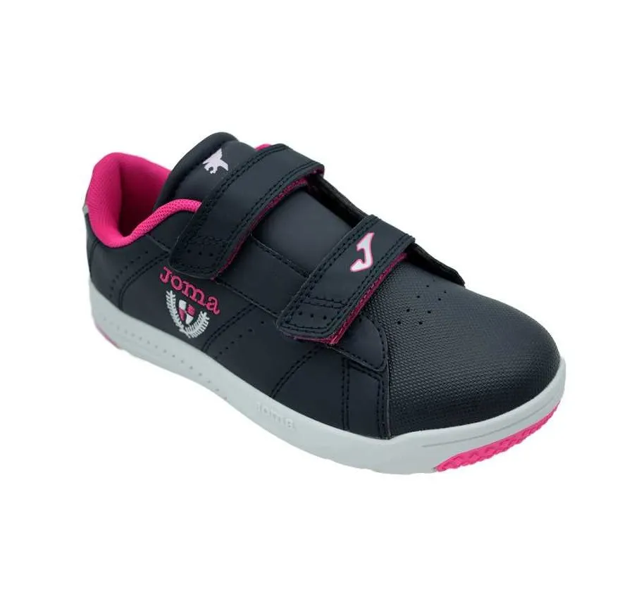 DEPORTIVO JOMA WPLAYW2193V PARA NIÑOS PLAY JR 2193 MARINO/FUXIA CON DOBLE VELCRO Y PLANTILLA DE PIEL 26787