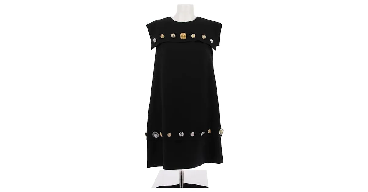 DOLCE & GABBANA Vestidos T.IT 44 Lana Negro 
