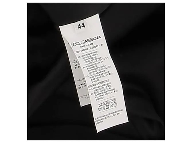 DOLCE & GABBANA Vestidos T.IT 44 Lana Negro 