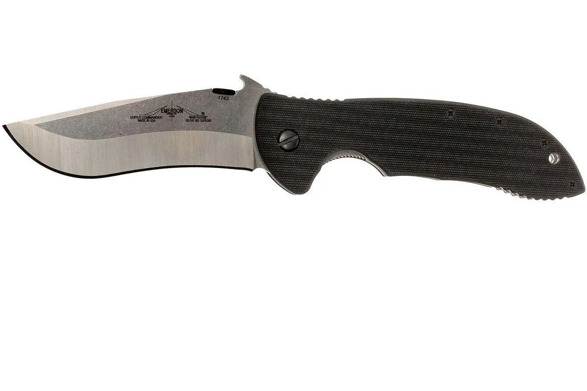 Emerson Super Commander plain edge, stonewashed