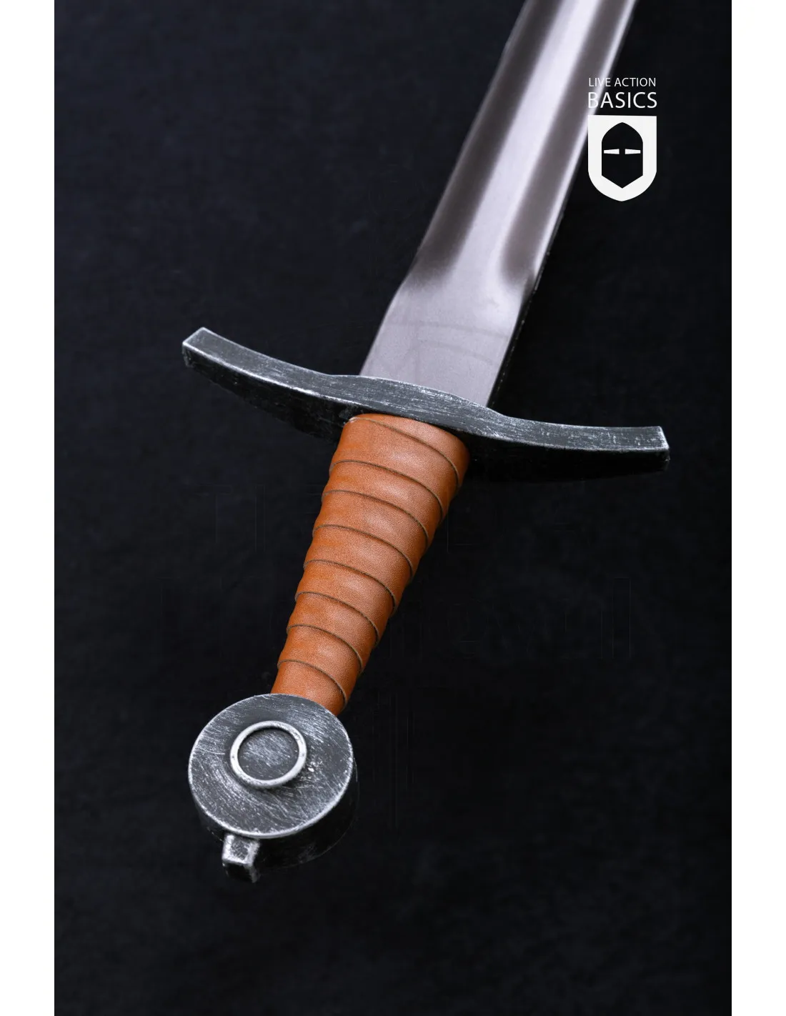Espada medieval Arming negra, para LARP