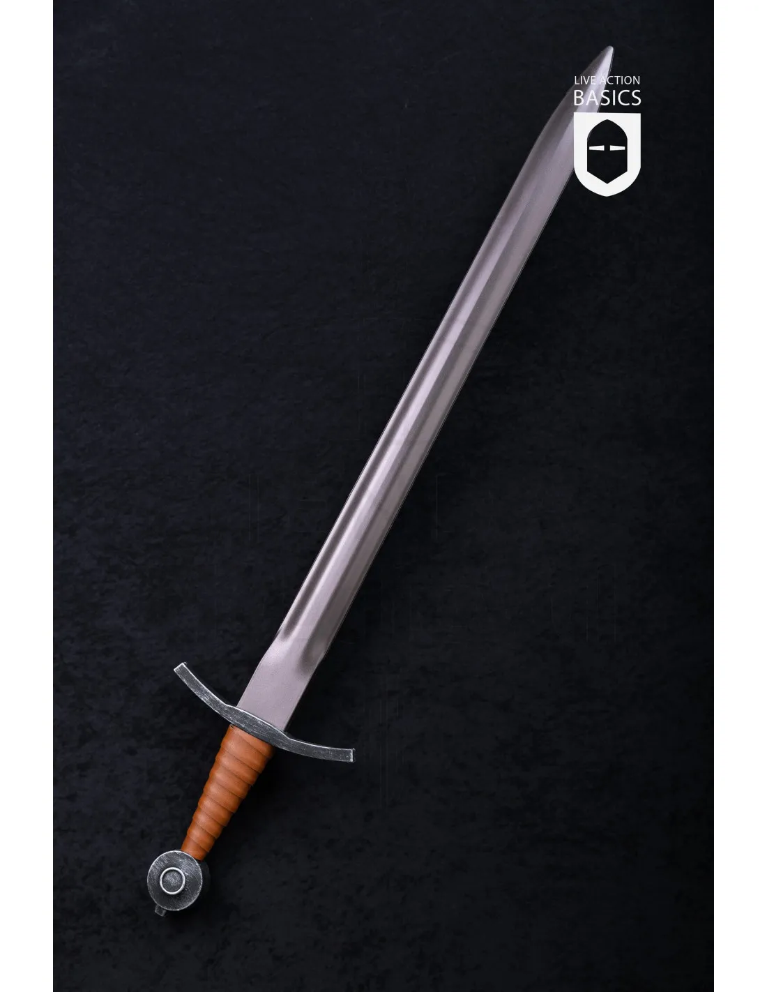 Espada medieval Arming negra, para LARP