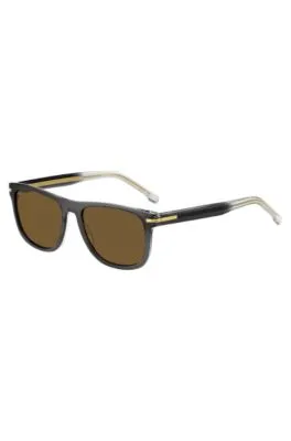 Gafas de sol de acetato gris con efecto degradado