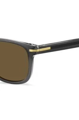 Gafas de sol de acetato gris con efecto degradado