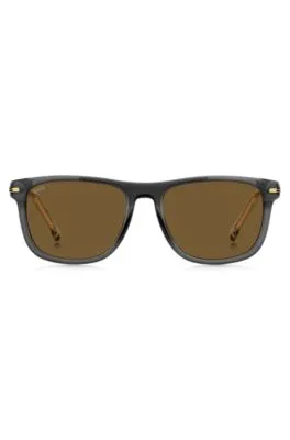 Gafas de sol de acetato gris con efecto degradado