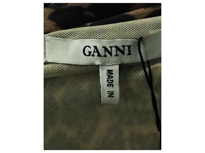 Ganni Falda cruzada con estampado animal 