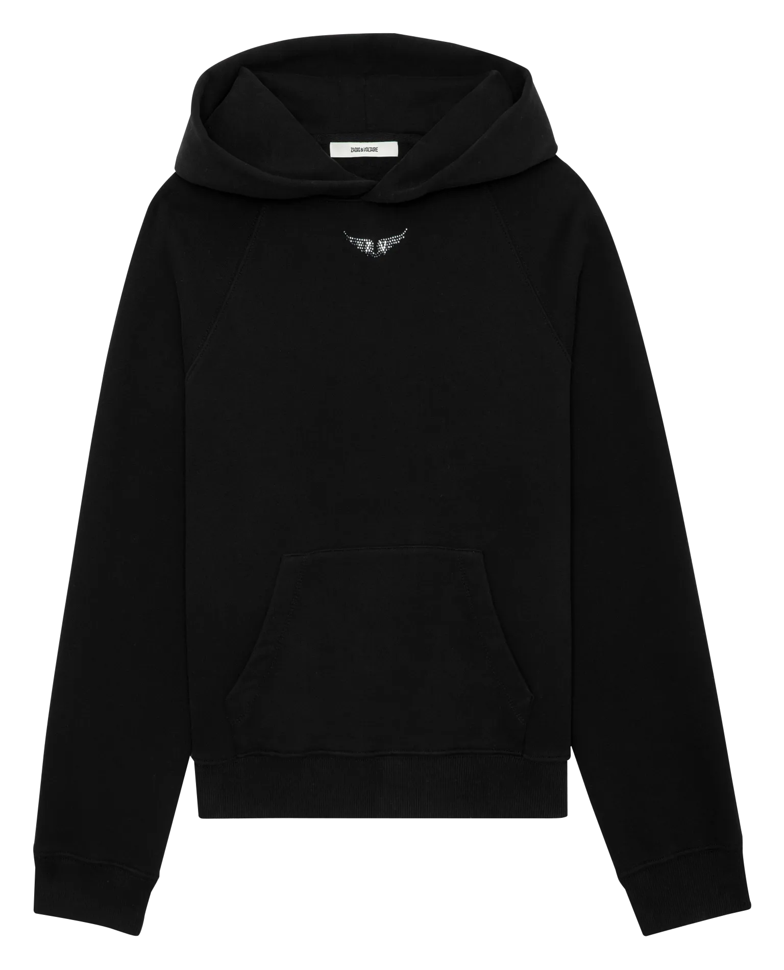 GEORGY  SWEATSHIRT AMPLE EN COTO BIO MéLANGé EN NEGRO