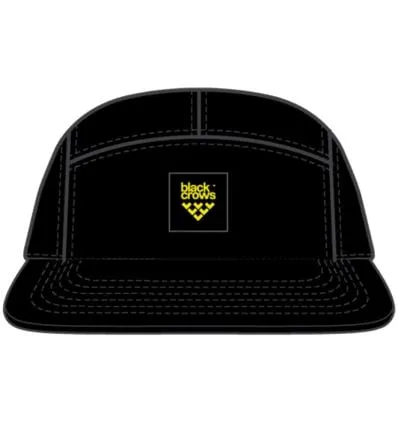 Gorra Black Crows Quintus 5 paneles (negro/amarillo)