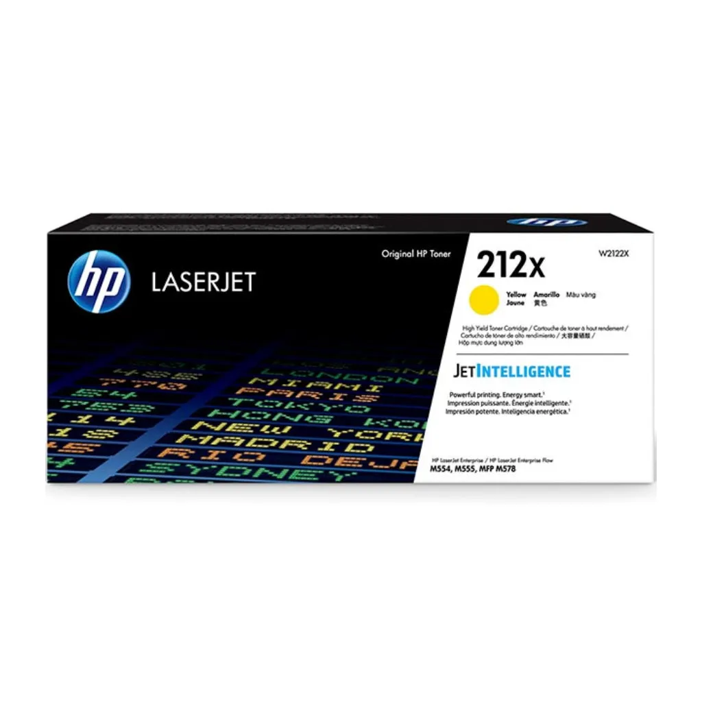 HP Tóner de Tinta de Alto Rendimiento Amarillo LaserJet 212X