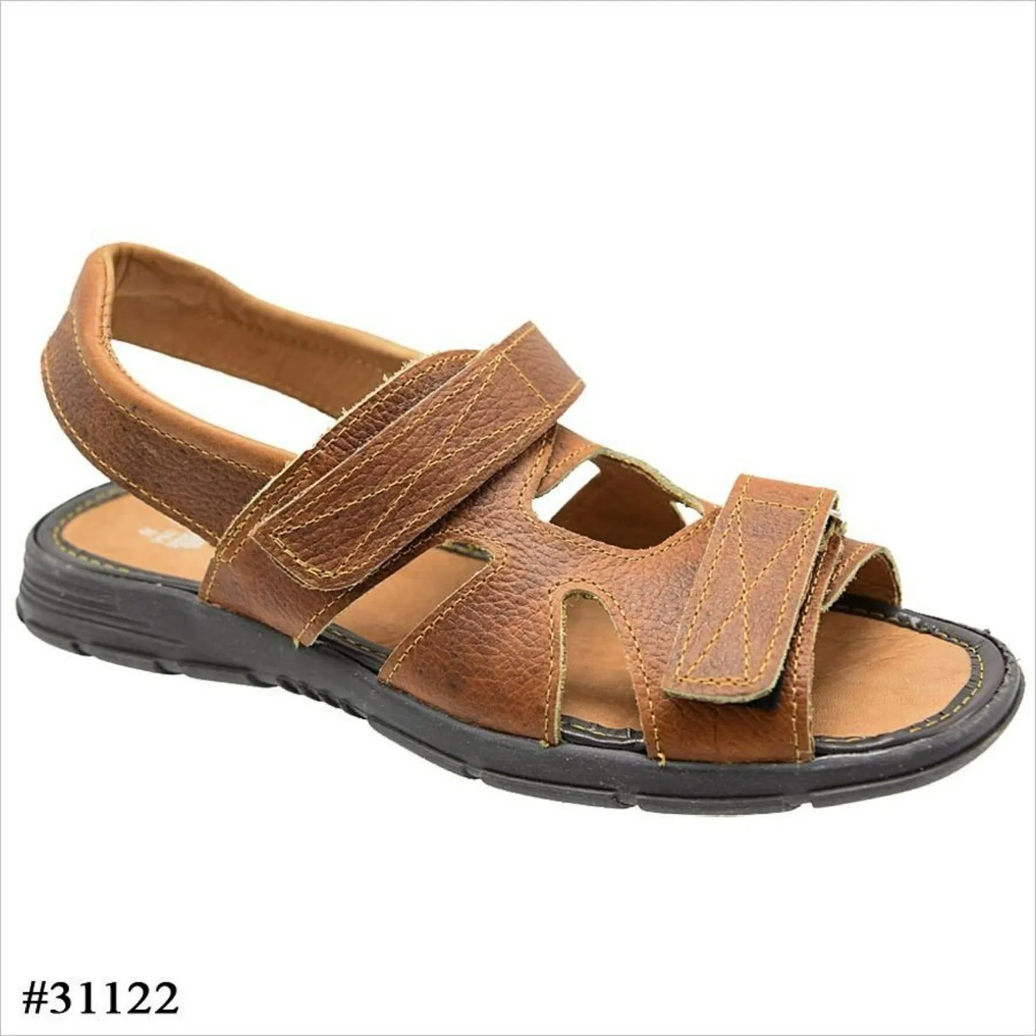 HUARACHE DE CUERO ARTESANAL DE VESTIR FINO COLOR MIEL IMP31122