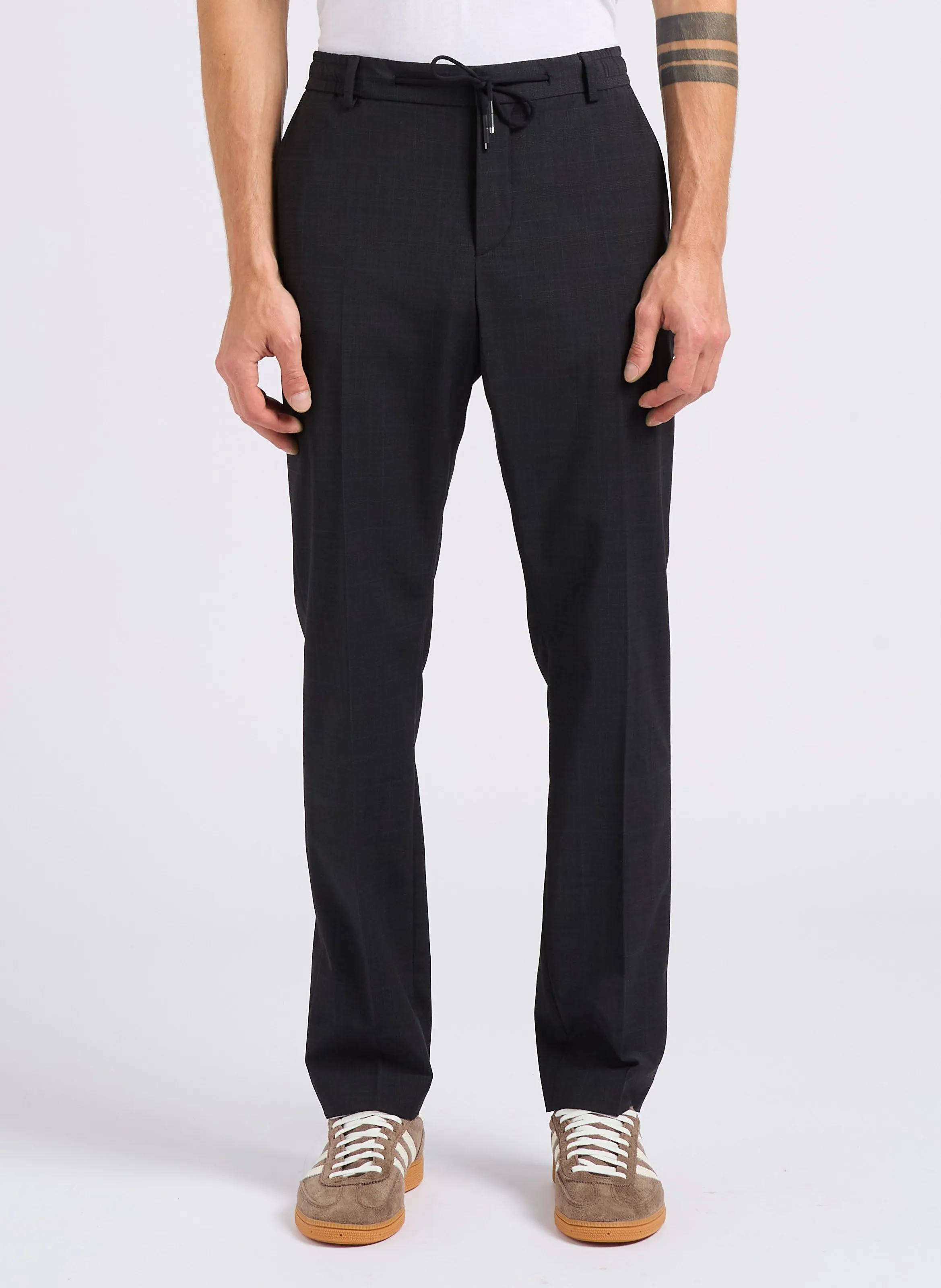 IKKS Pantalón de traje de lana mezclada en gris