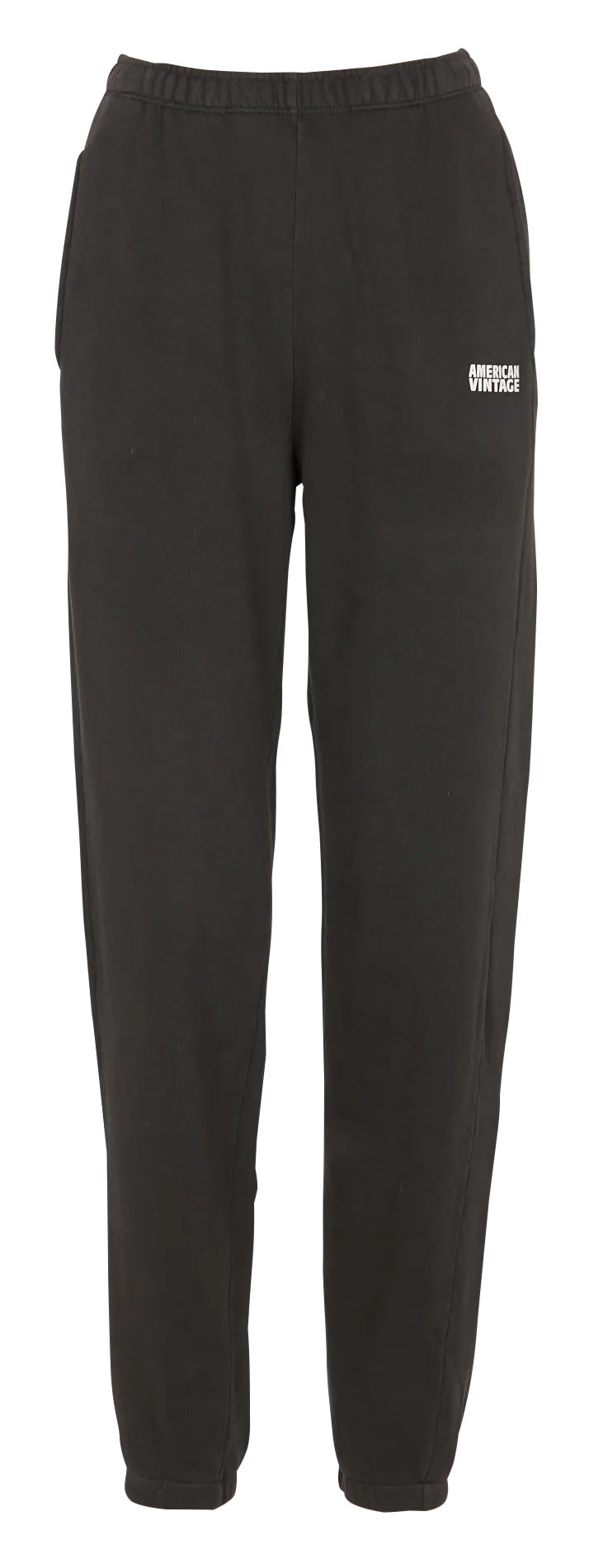 IZUBIRD  PANTALóN DE JOGGING DE MEZCLA DE ALGODóN DE TALLE ALTO EN NEGRO