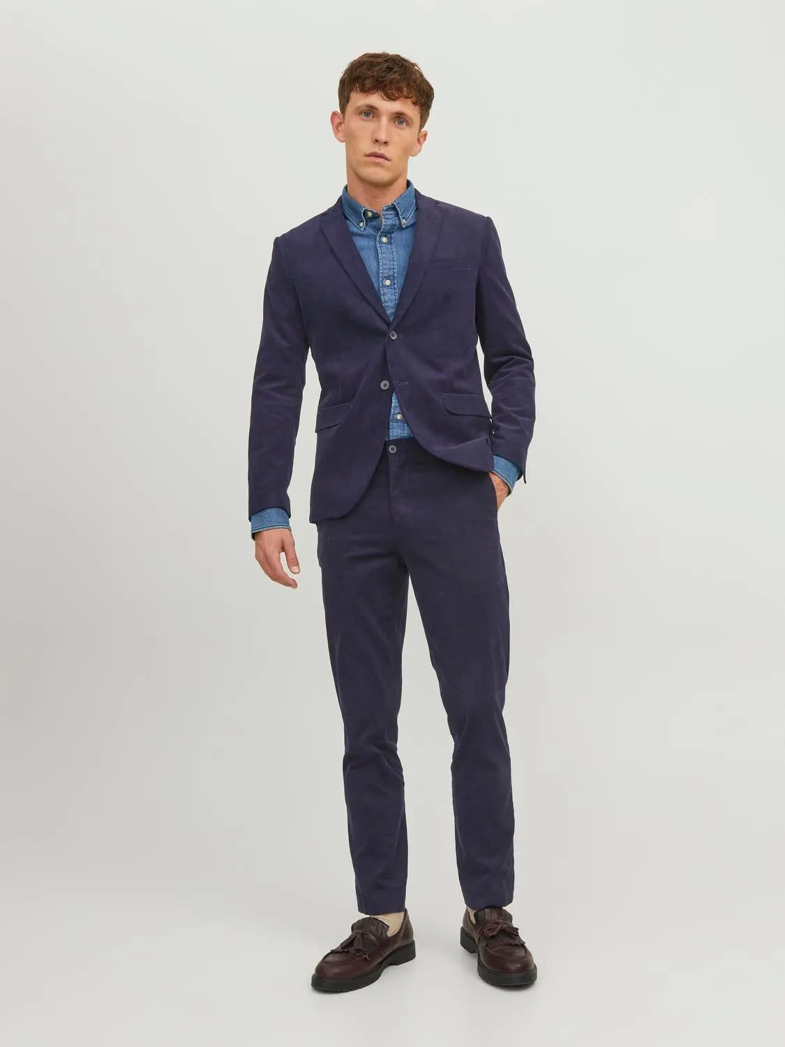 JPRCORDUROY Pantalones de vestir Corte slim | Azul oscuro | Jack & Jones®