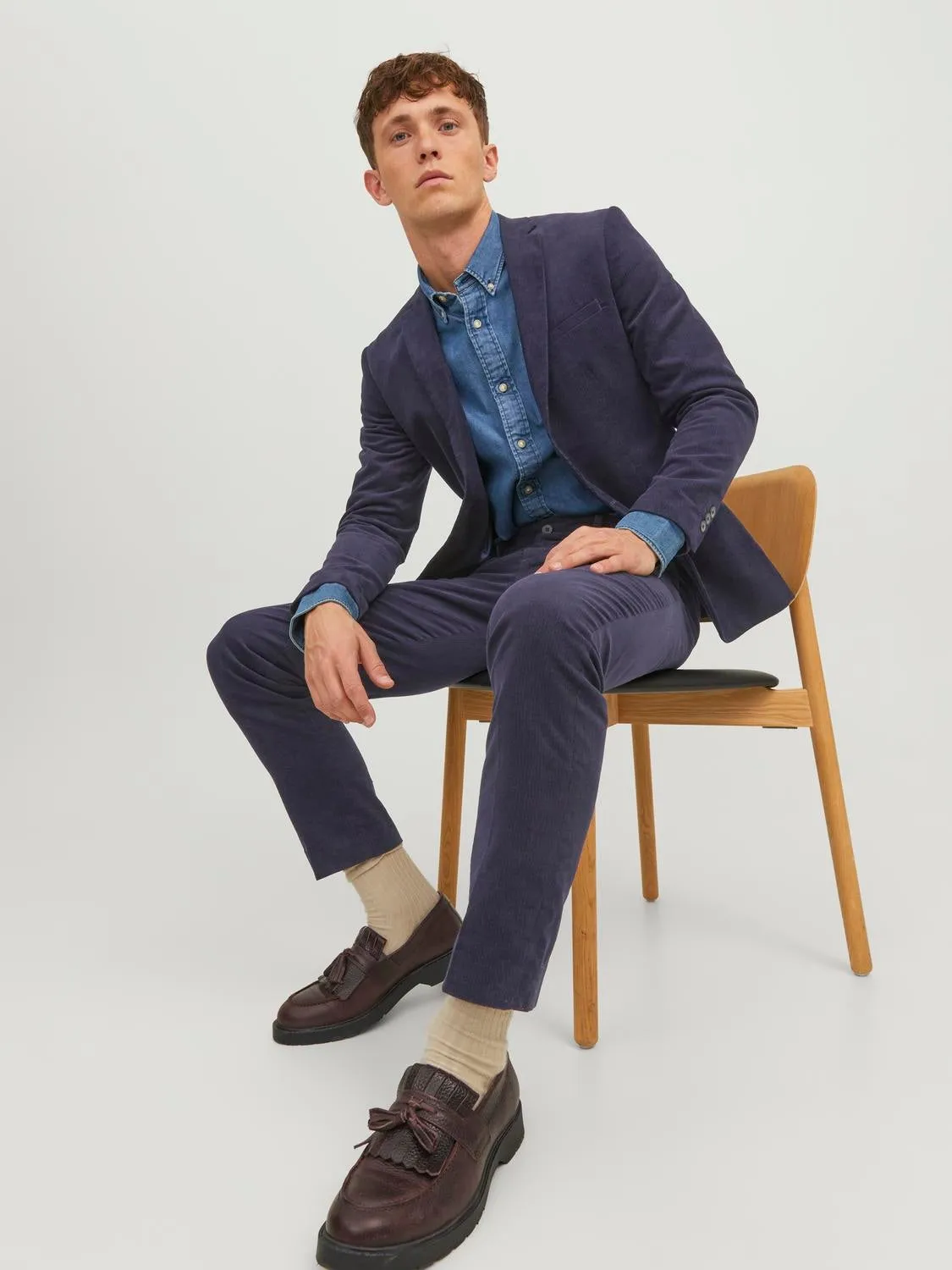 JPRCORDUROY Pantalones de vestir Corte slim | Azul oscuro | Jack & Jones®