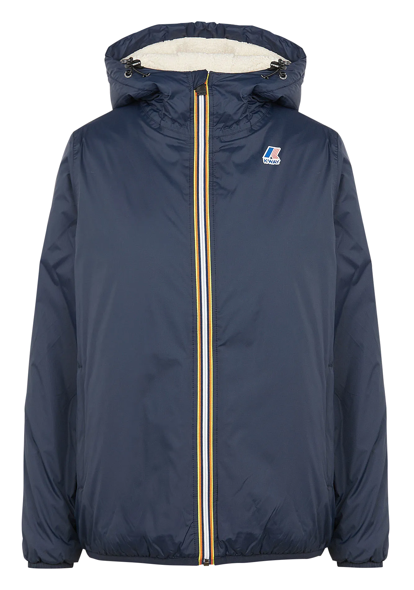 KWAY LE VRAI 3.0 CLAUDE ORSETTO  CORTAVIENTOS CON CUELLO ALTO Y CAPUCHA EN AZUL
