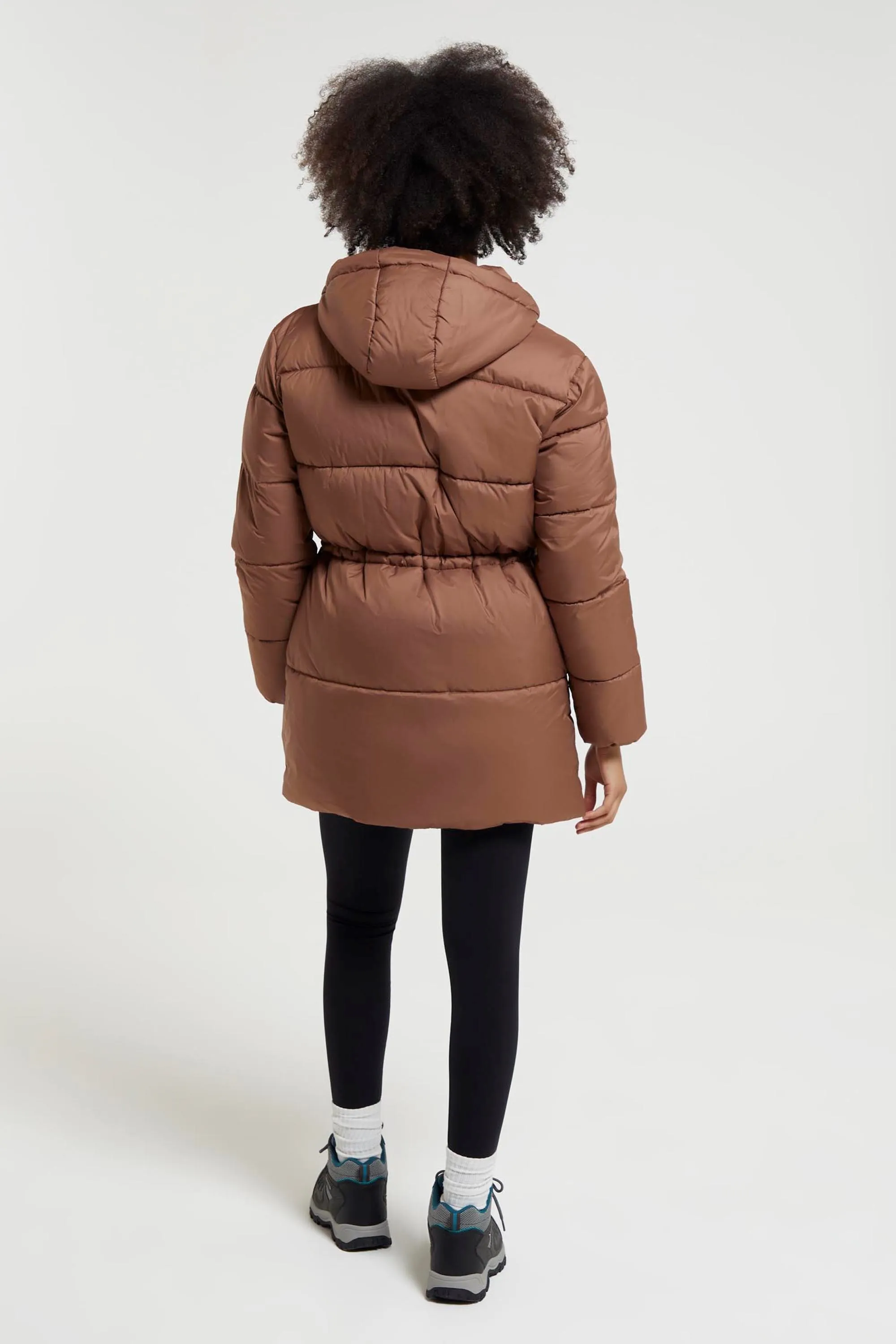 Kentish chaqueta acolchada con cinturón para mujer