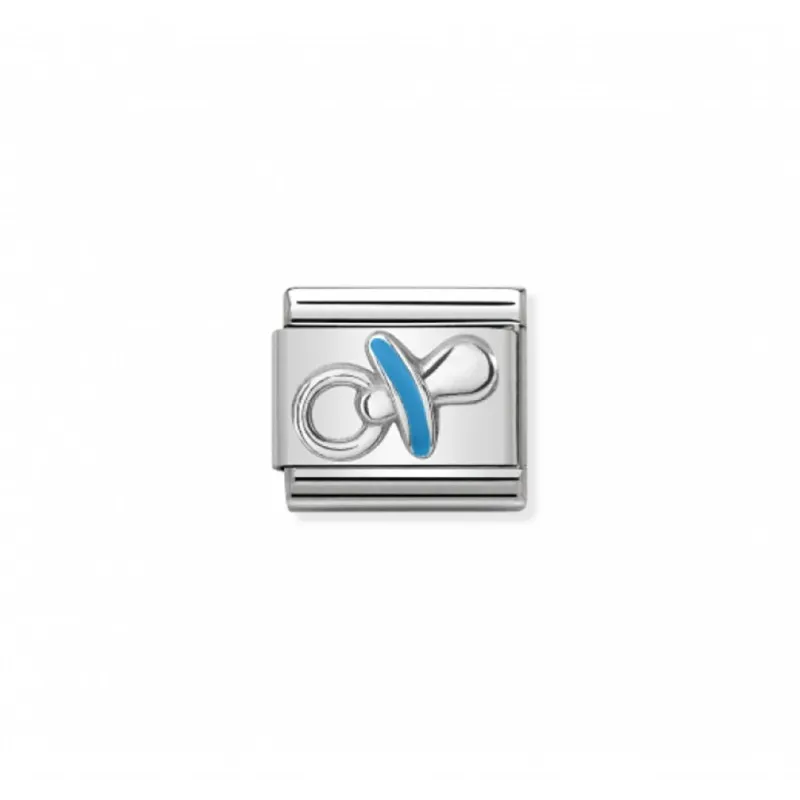 Link Nomination Acero y Plata "Chupete azul" 330202 40