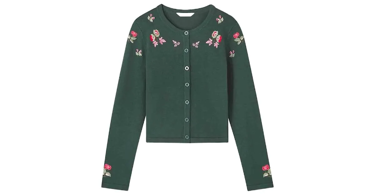 Lk Bennett Chaqueta de punto de algodón Caqui 