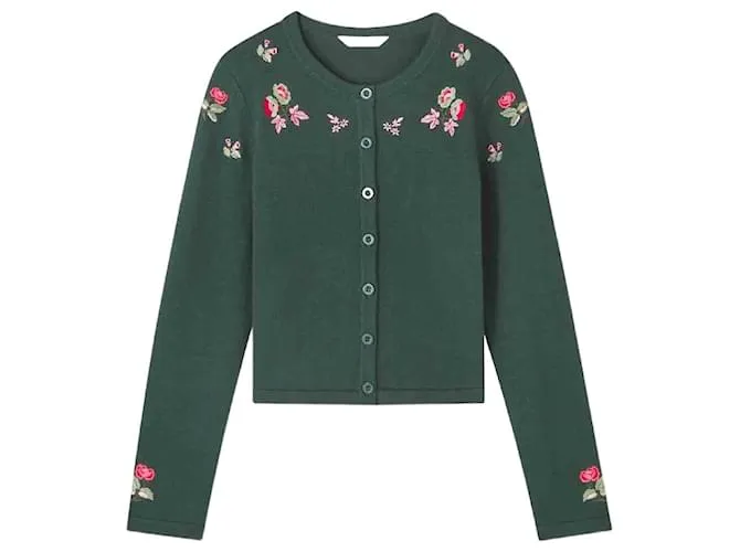 Lk Bennett Chaqueta de punto de algodón Caqui 