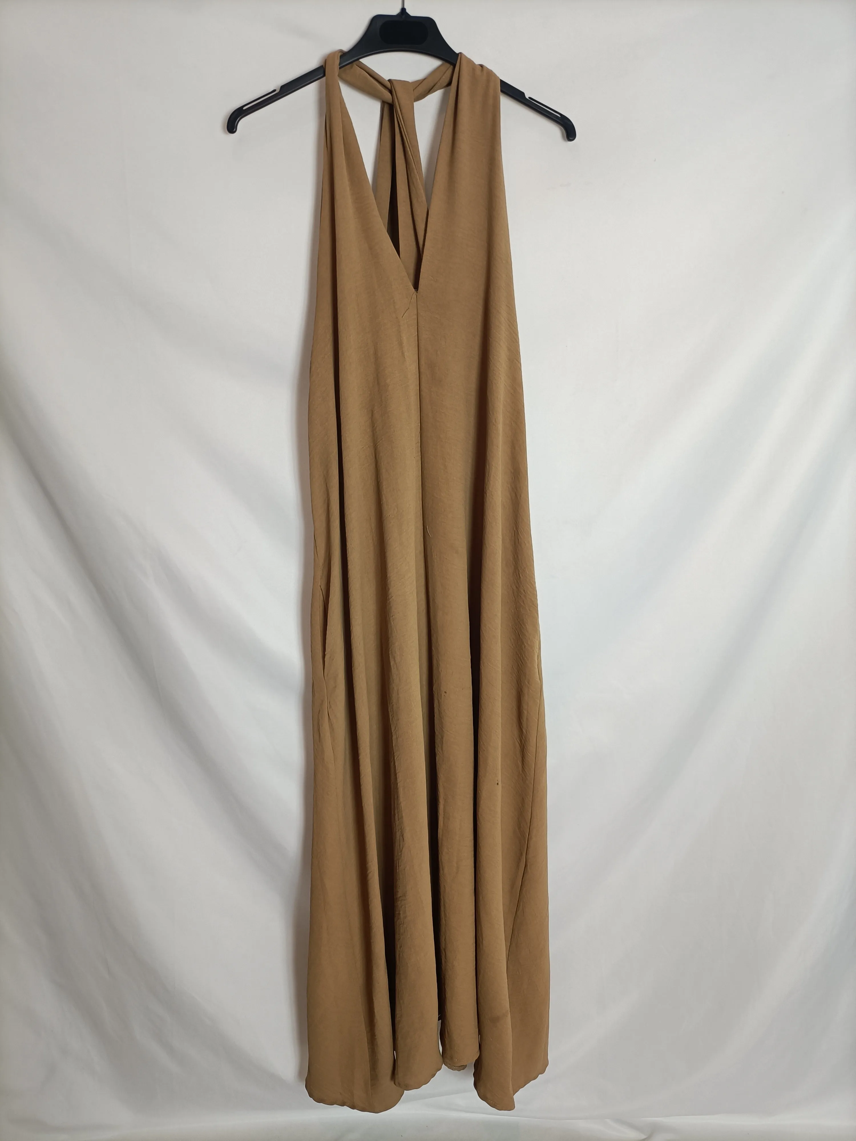 LUMINA. Vestido largo camel T.s