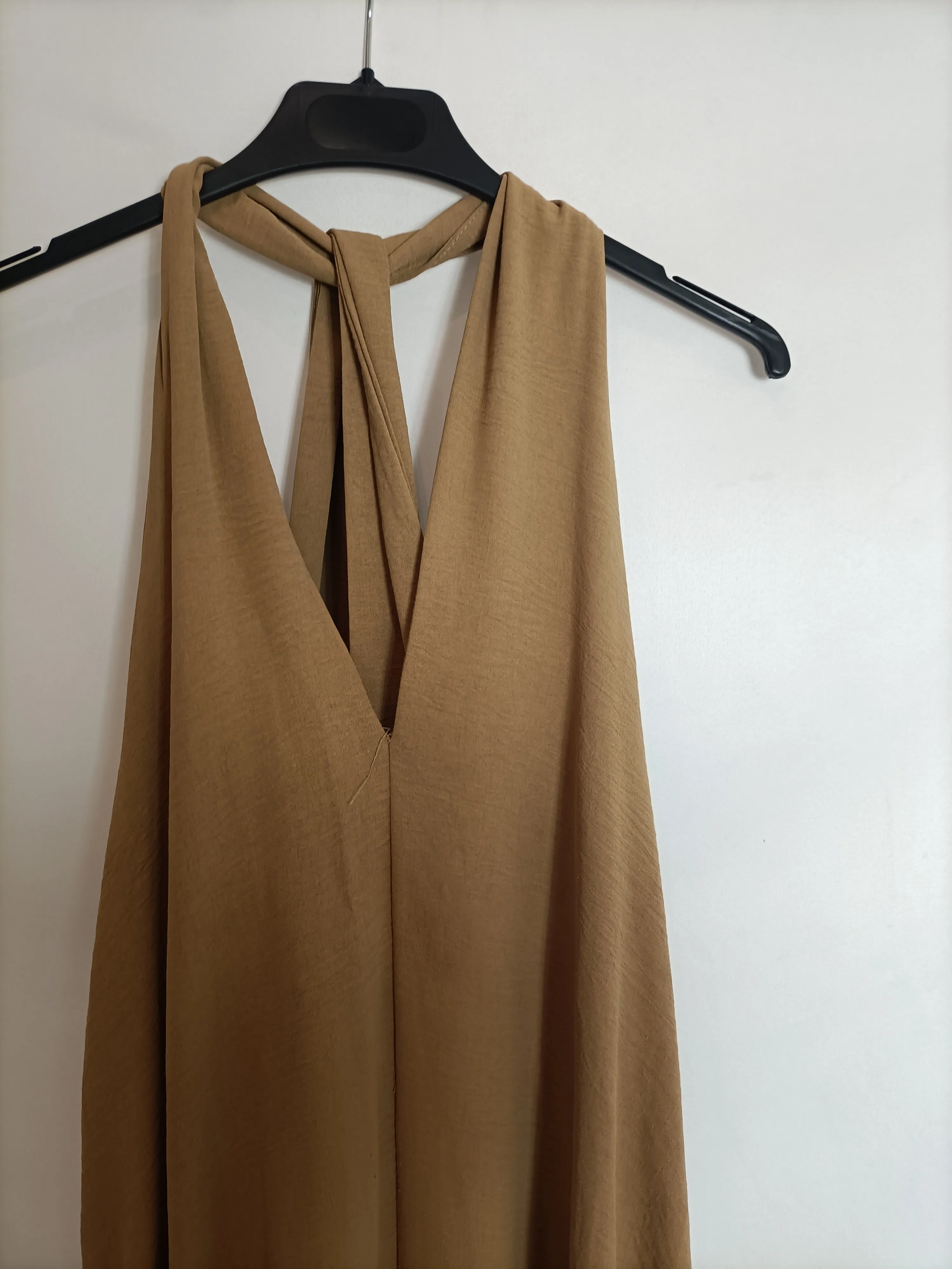 LUMINA. Vestido largo camel T.s