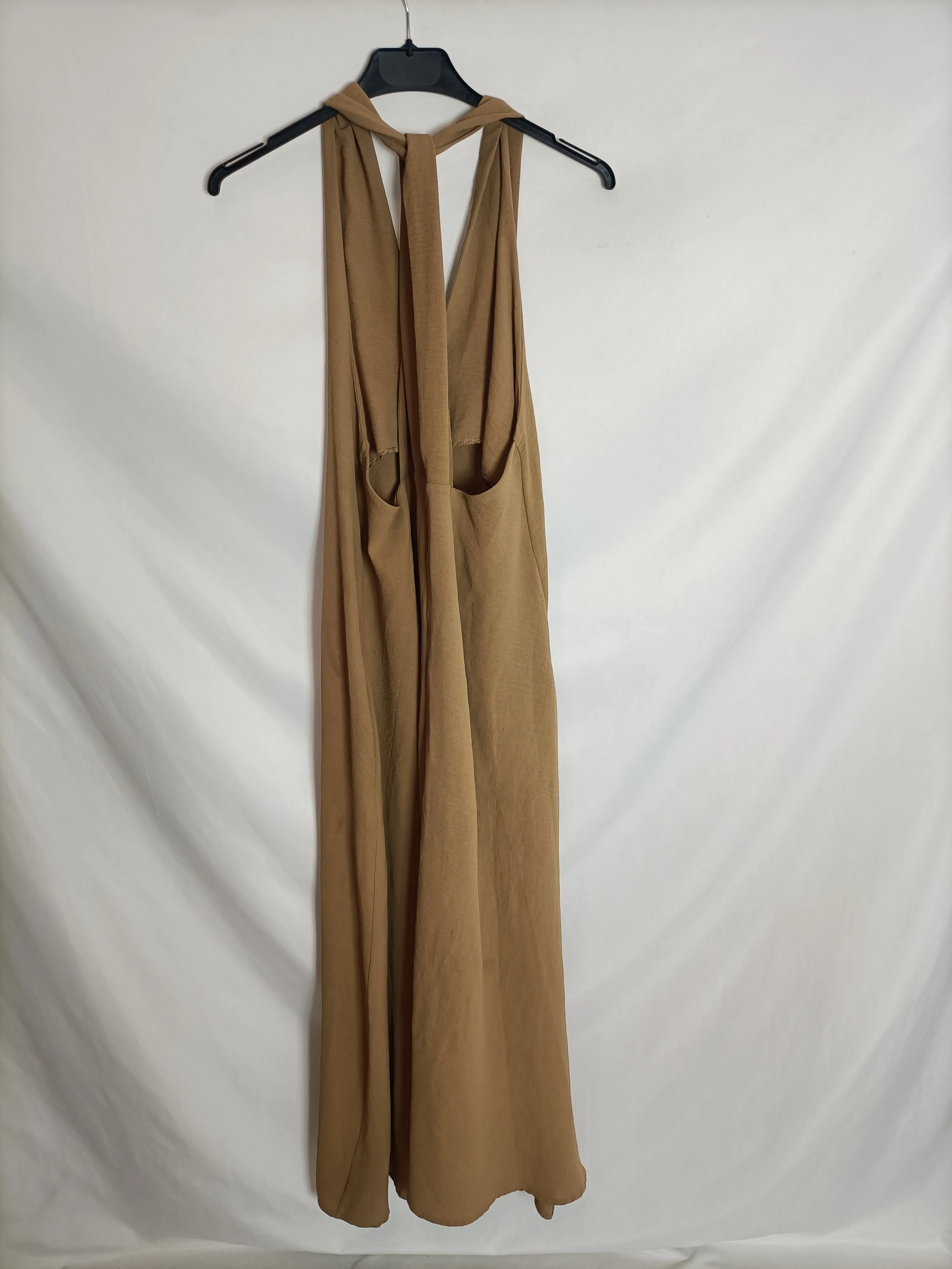 LUMINA. Vestido largo camel T.s