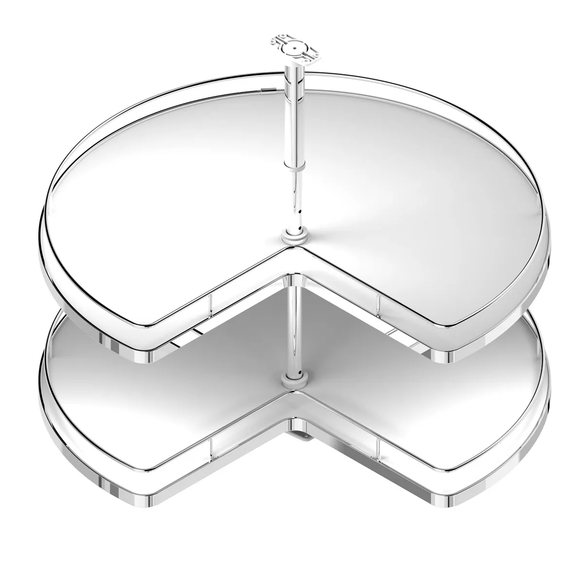 LíNEA COMPACT   BANDEJAS GIRATORIAS 270º CON EJE CENTRAL Y BASE BLANCA