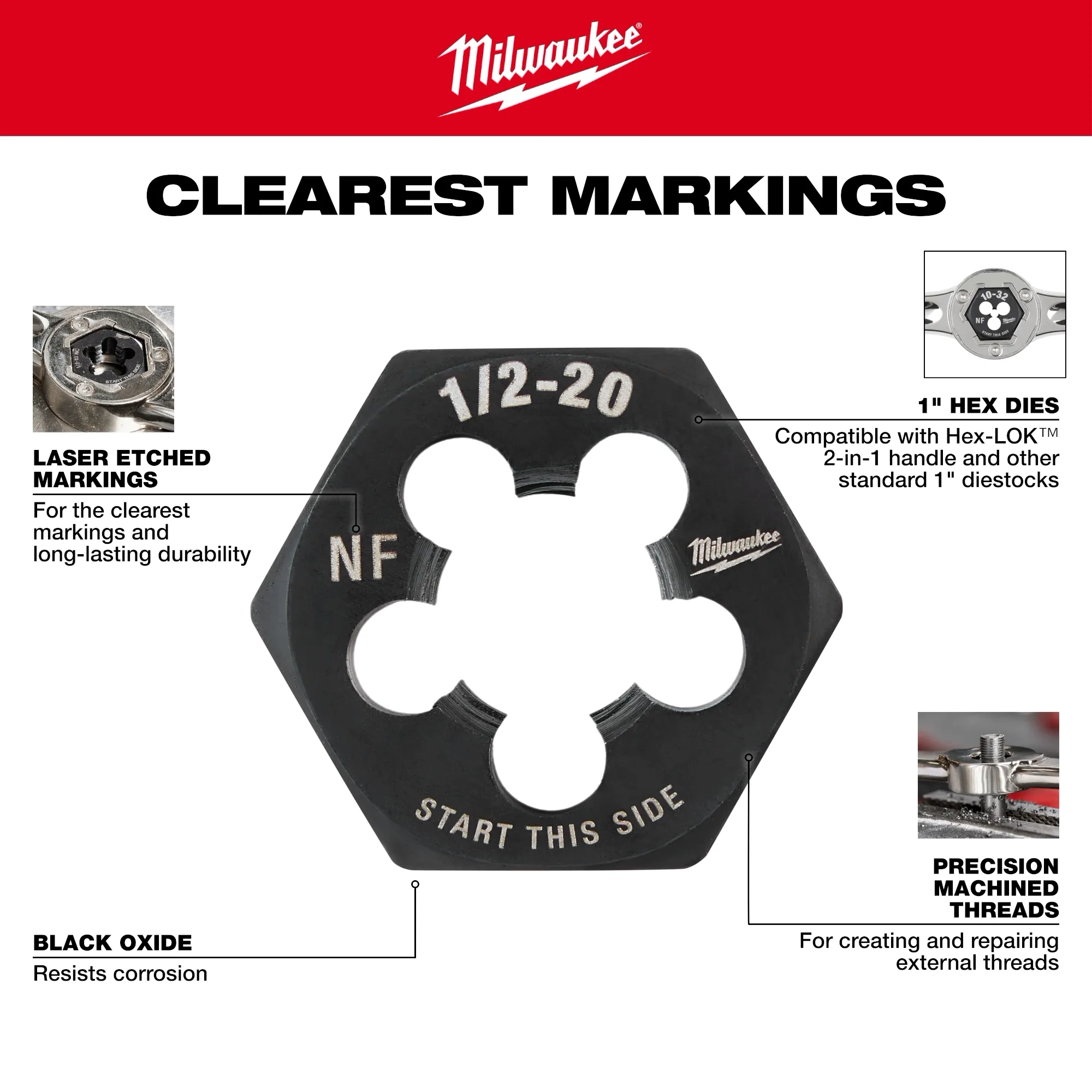 M30.60 MM 1INCH HEX THREADING DIE