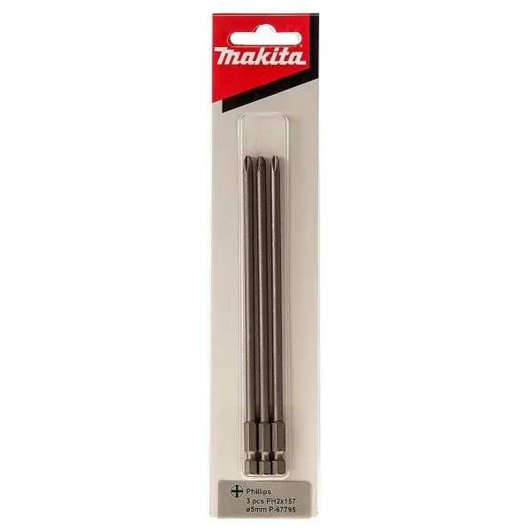 MAKITA  P67795  JUEGOCABEZAS DE TORNILLO, PH2, 3 PIEZAS